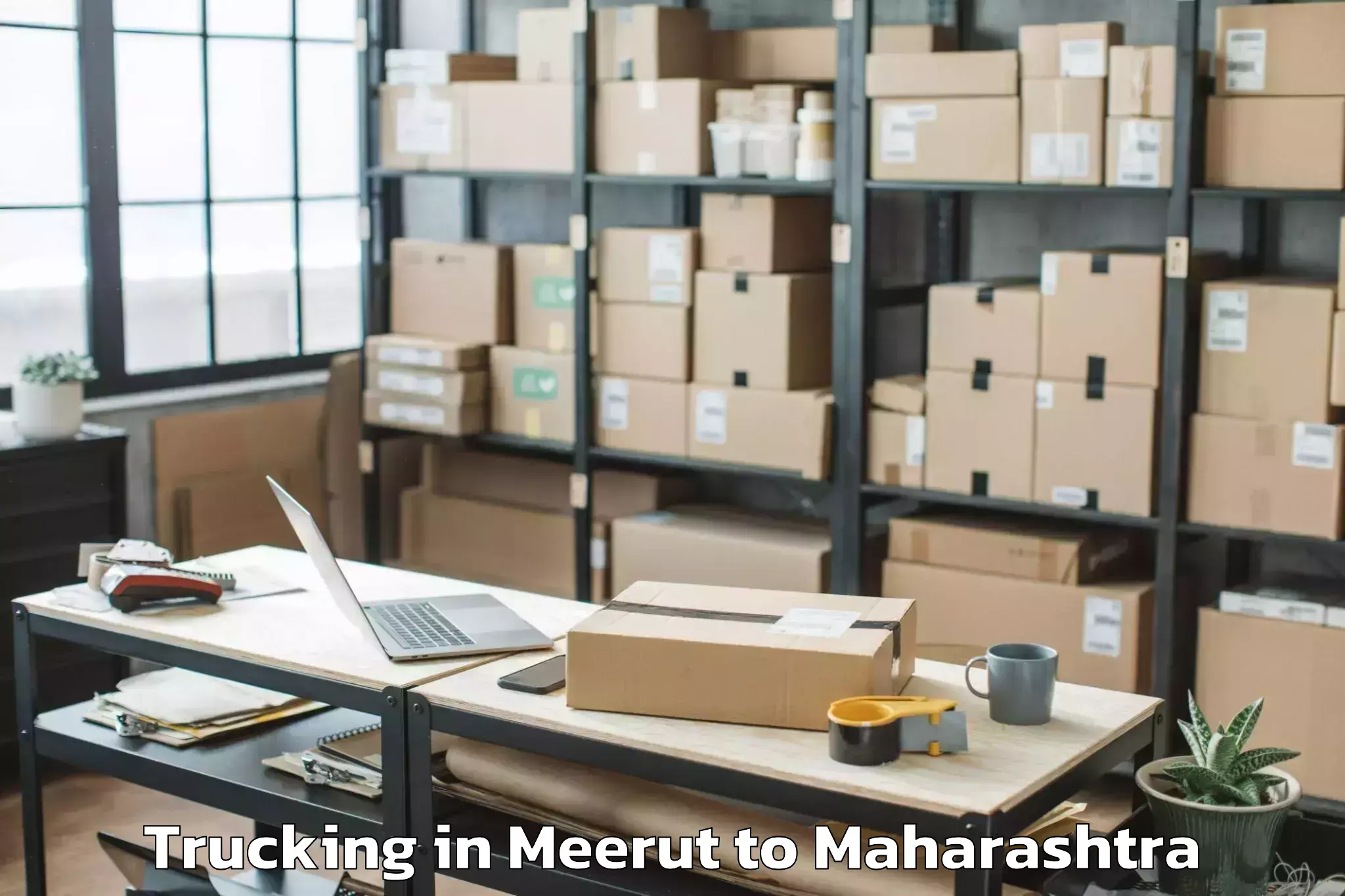 Book Meerut to Chopda Trucking Online